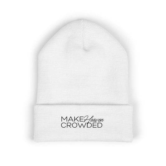 Embroidered 'Make Heaven Crowded' Cuffed Beanie