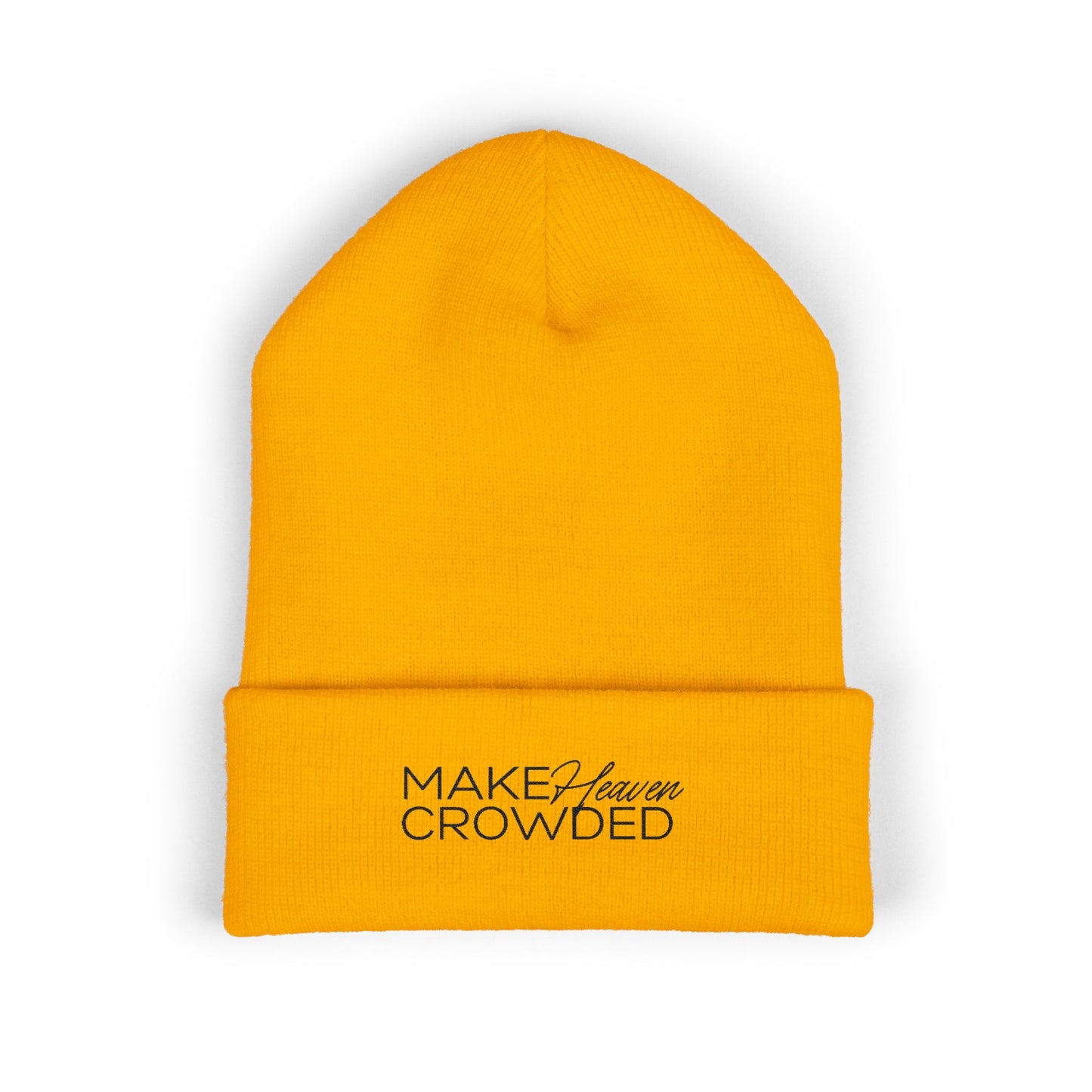 Embroidered 'Make Heaven Crowded' Cuffed Beanie